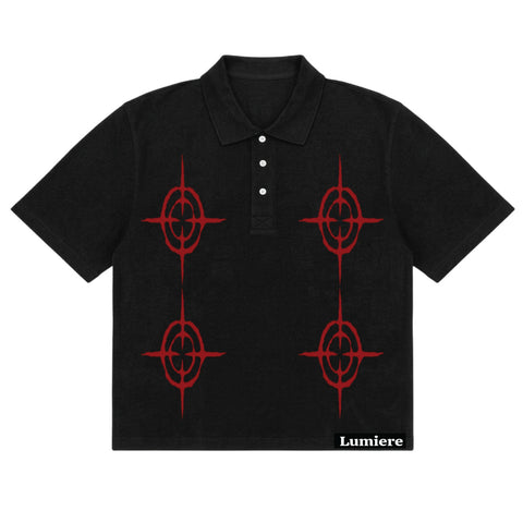 RED RADAR POLO TSHIRT