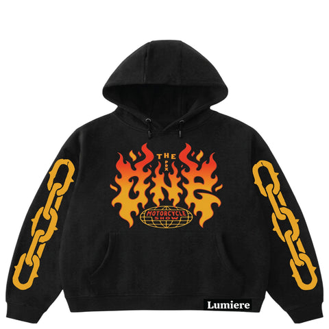 BURNING CHAINS OVERSIZED HOODIE