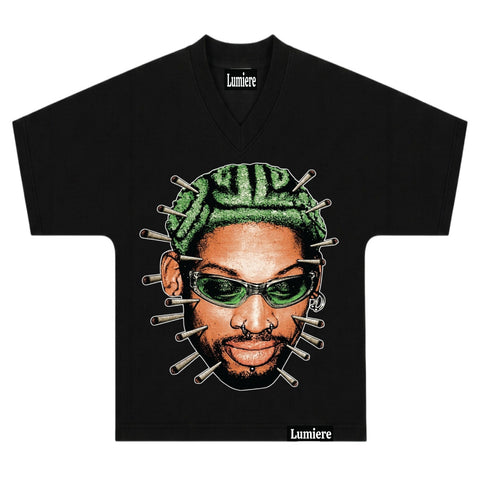 GREEN CROWN V-NECK TSHIRT