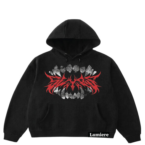 SPIKED FANGS OVERSIZED HOODIE