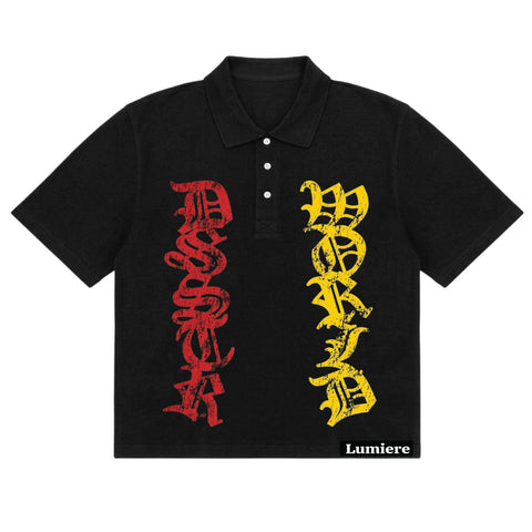 GOTHIC SCRIPT POLO TSHIRT